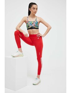 adidas Performance legginsy treningowe Glam damskie kolor czerwony z aplikacją