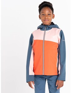 Dziecięca kurtka outdoorowa Dare2b EXPLORE w kolorze niebiesko-szarym/pomarańczowo/różowym