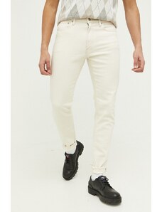 Abercrombie & Fitch jeansy męskie kolor beżowy
