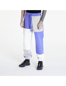 Męskie spodnie dresowe PREACH Oversized Patchwork Sweat Pant GOTS Grey Melange/ Purple/ Off White