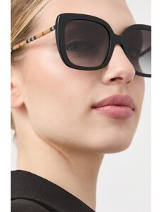 Burberry okulary przeciwsłoneczne CAROLL damskie kolor czarny 0BE4323