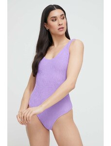 OAS jednoczęściowy strój kąpielowy kolor fioletowy miękka miseczka
