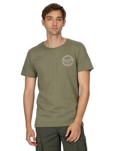 Bawełniana koszulka męska Regatta CLINE VII w kolorze khaki
