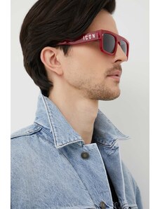 DSQUARED2 okulary przeciwsłoneczne męskie kolor czerwony