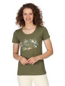 Damska bawełniana koszulka Regatta Filandra VII zielona