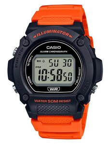 Zegarek marki Casio model W-219H kolor Pomarańczowy. Akcesoria męski. Sezon: Cały rok