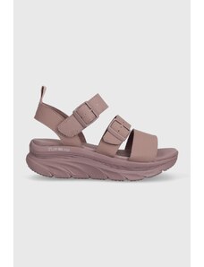 Skechers sandały RELAXED FIT damskie kolor różowy na platformie