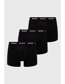 HUGO bokserki 3-pack męskie kolor czarny 50492348