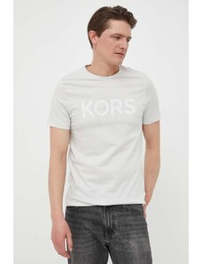 Michael Kors t-shirt bawełniany kolor szary z aplikacją