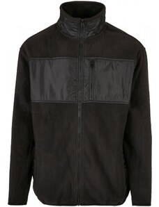 URBAN CLASSICS Patched Micro Fleece Jacket - black