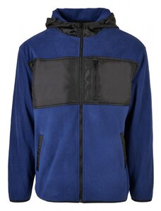 URBAN CLASSICS Hooded Micro Fleece Jacket - spaceblue