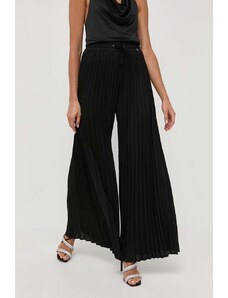 Guess spodnie NEW SVEVA damskie kolor czarny szerokie high waist W3GB51 WFEA2