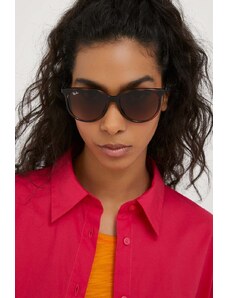 Ray-Ban okulary przeciwsłoneczne 0RB4378 damskie kolor brązowy