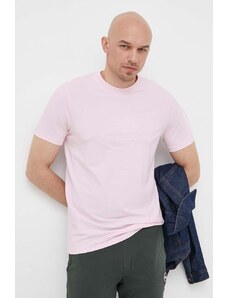 Karl Lagerfeld t-shirt męski kolor różowy z nadrukiem