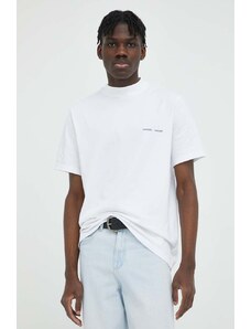 Samsoe Samsoe t-shirt bawełniany Norsbro kolor biały gładki M20300010