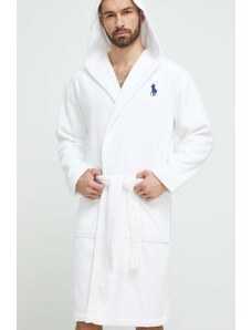 Polo Ralph Lauren szlafrok bawełniany kolor biały