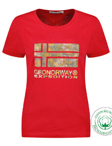 Geographical Norway Koszulka "Jwild" w kolorze czerwonym