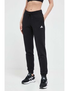 adidas spodnie dresowe bawełniane kolor czarny z nadrukiem
