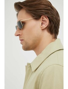 Armani Exchange okulary przeciwsłoneczne męskie kolor beżowy