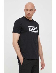 Polo Ralph Lauren t-shirt bawełniany kolor czarny z nadrukiem