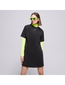 Nike Sukienka W Nsw Essntl Ss Dress Tshrt Damskie Odzież Sukienki i spódnice DV7882-010 Czarny