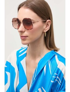 Michael Kors okulary przeciwsłoneczne EMPIRE BUTTERFLY damskie kolor brązowy 0MK1127J