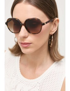 Michael Kors okulary przeciwsłoneczne BALI damskie kolor brązowy 0MK2186U