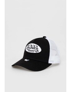 Von Dutch czapka z daszkiem kolor czarny z aplikacją