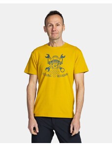 Bawełniany T-shirt męski Kilpi SKULLY-M żółty