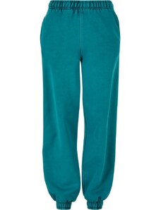 Damskie spodnie dresowe Urban Classics Ladies High Waist Stone Washed - zielone