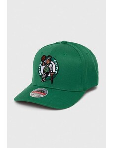 Mitchell&Ness czapka z daszkiem z domieszką wełny Boson Celtics kolor zielony z aplikacją
