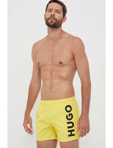 HUGO szorty kąpielowe kolor żółty 50469311