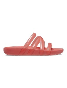 Sandały damskie Crocs Splash Glossy Strappy jasnoczerwone