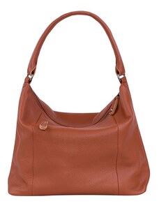 FREDs BRUDER Skórzany shopper bag "Dignity" w kolorze jasnobrązowym - 41 x 30 x 14 cm