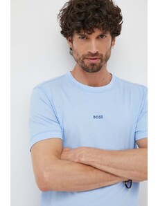 Boss Orange t-shirt bawełniany kolor niebieski gładki 50502173