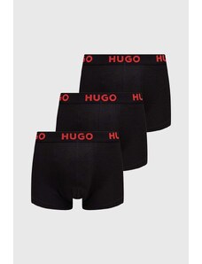 HUGO bokserki 3-pack męskie kolor czarny 50496723