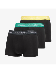 Bokserki Calvin Klein Cotton Stretch Low Rise Trunk 3 Pack Black/ Black Heather/ Yellow/ Green