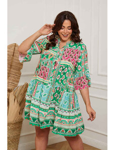 Plus Size Company Sukienka "Suli" w kolorze zielonym