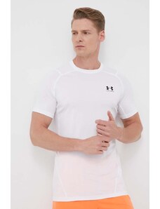 Under Armour t-shirt treningowy kolor biały gładki 1361683