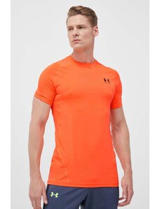 Under Armour t-shirt treningowy kolor pomarańczowy gładki 1361683