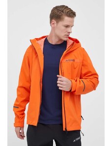 adidas TERREX kurtka przeciwdeszczowa Multi Rain.RDY męska kolor pomarańczowy przejściowa
