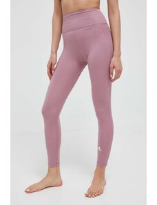adidas Performance legginsy do jogi Essentials kolor różowy gładkie