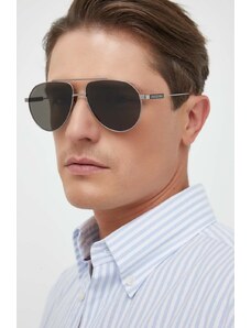 Gucci okulary przeciwsłoneczne męskie kolor srebrny