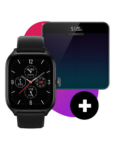 Zestaw smartwatch z wagą Smart Scale Amazfit Gts 4 A2168 Infinite Black