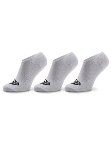 Zestaw 3 par niskich skarpet unisex New Era Flag Sneaker Sock 13113638 Biały