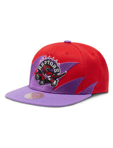 Czapka z daszkiem Mitchell & Ness NBA Sharktooth Raptors HHSS2978 Red/Purple