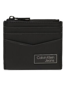 Etui na karty kredytowe Calvin Klein Jeans Logo Plaqueid Cardholder W/Zip K50K510130 BDS