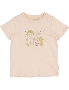 Wheat Koszulka "Vegetables Embroidery" w kolorze jasnoróżowym