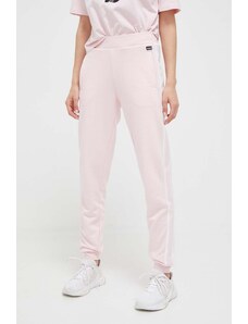 Guess spodnie dresowe kolor różowy z nadrukiem