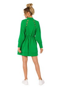 MOE Sukienka z wcięciem na plecach – zielona - Rozmiar: S